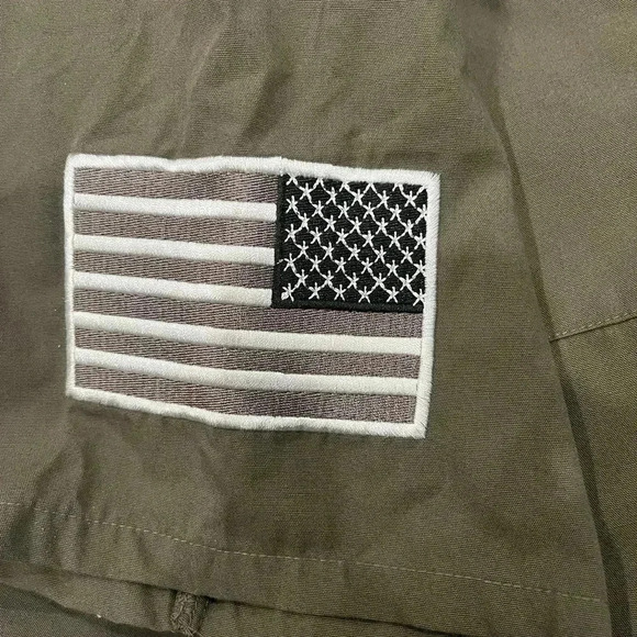 [M]Eaglerider Motocycle Skull Embroidered  Olive Green S/S Button up Men Shirt - Picture 5 of 9